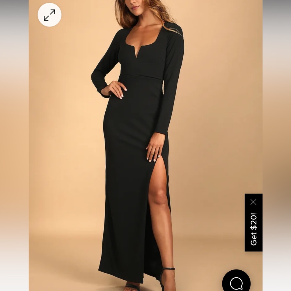 EUC lulus black evening dress